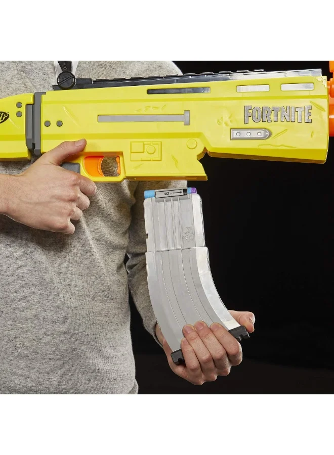 نيرف NERF Fortnite AR-L Elite Dart Blaster - Motorized Toy Blaster, 20 Official Fortnite Elite Darts, Flip Up Sights - for Youth, Teens, Adults 6.68x78.74x33.66سم