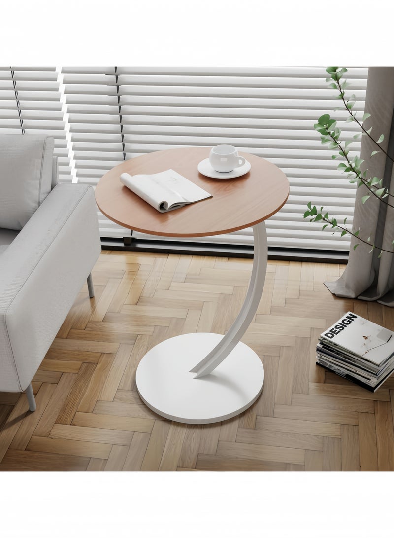 GGEROU Premium C Shaped End Table Side Table for Small Spaces Narrow Bedside Tables Night Stand Corner Sofa Table Couch Desk - Image 1