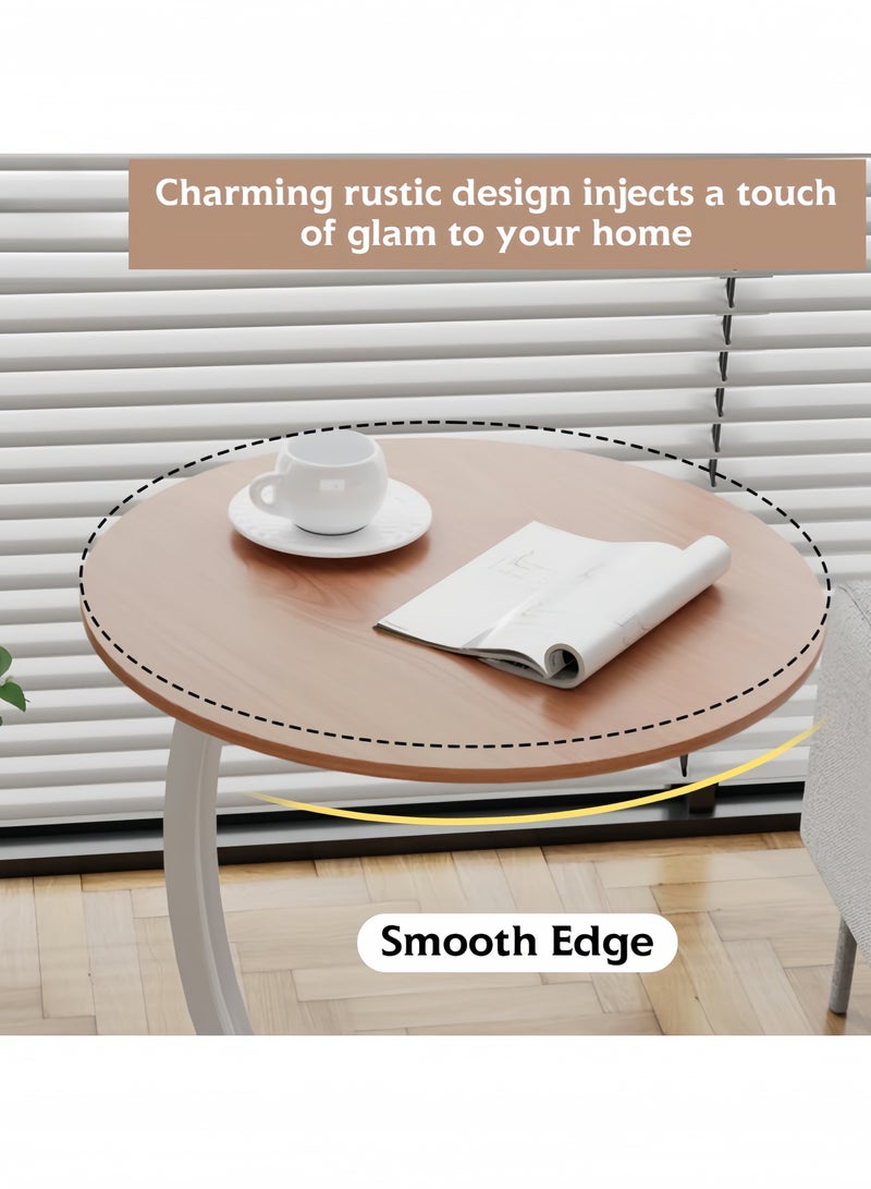 GGEROU Premium C Shaped End Table Side Table for Small Spaces Narrow Bedside Tables Night Stand Corner Sofa Table Couch Desk - Image 3