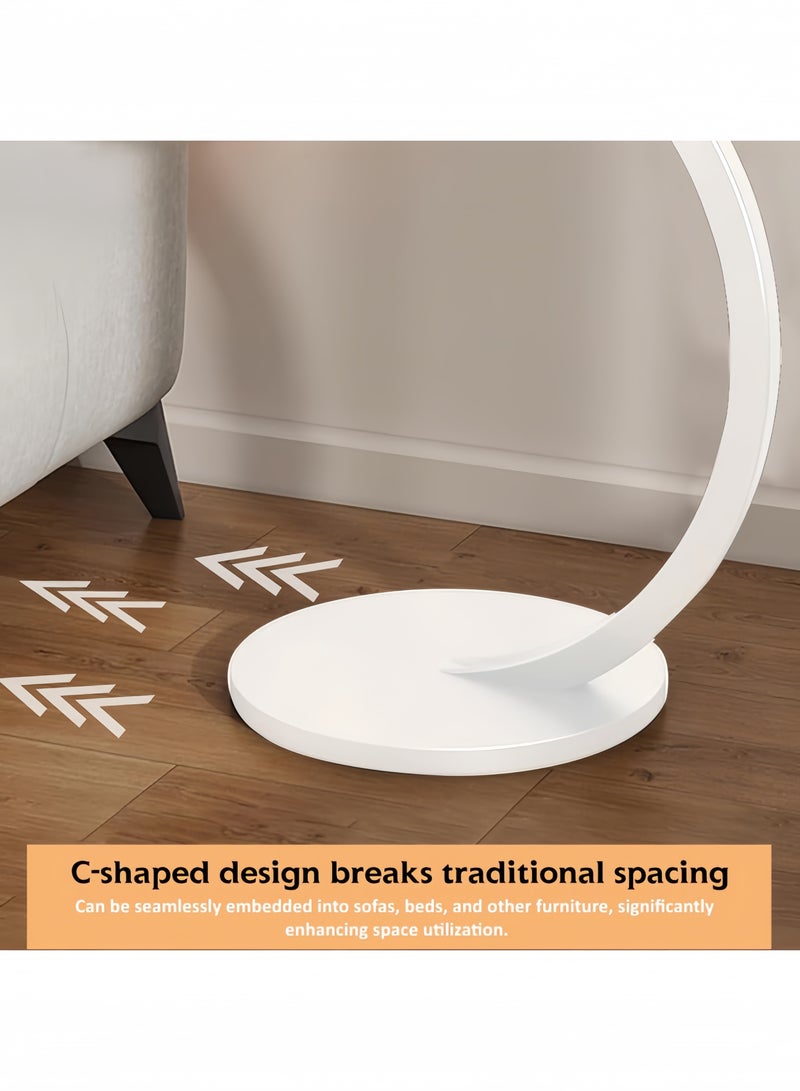 GGEROU Premium C Shaped End Table Side Table for Small Spaces Narrow Bedside Tables Night Stand Corner Sofa Table Couch Desk - Image 5