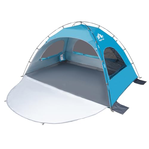 Night Cat Beach Tent Portable Camping Sun Shade Shelter for 2-4 Persons with UV Protection 3 Breathable Mesh Windows Extended Tent Floor Easy Set Up Outdoor - Image 1