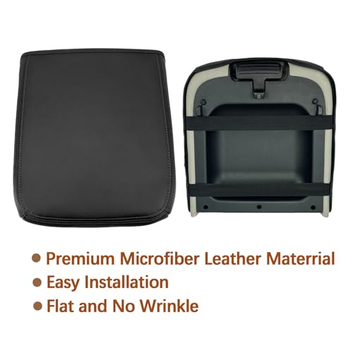 Ciizssria for Kia Carnival 2026 2025 2024 2023 2022 Center Console Cover Leather Middle Console Armrest Lid Protector，for Kia Carnival Accessories 2022-2026 LX EX SX SX Prestige(Black Stitches) - Image 5