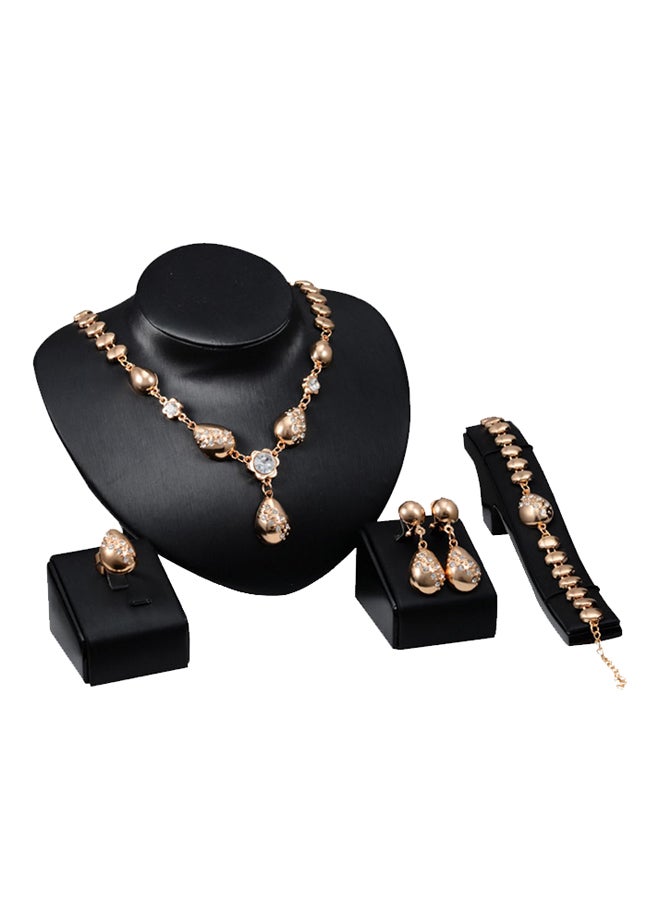 دي دي طقم مجوهرات مكون من أقراط وعقد من 4 قطع