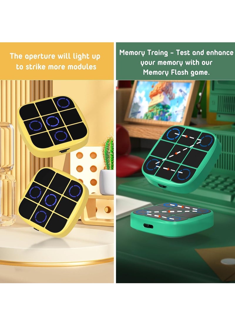 Electronic Tic Tac Toe Game, 4 in 1 Handheld Puzzle Game Console, Portable Board Game, Educational Toy Improve Memory and Concentration, Travel Fidget Toys for Kids and Adults
