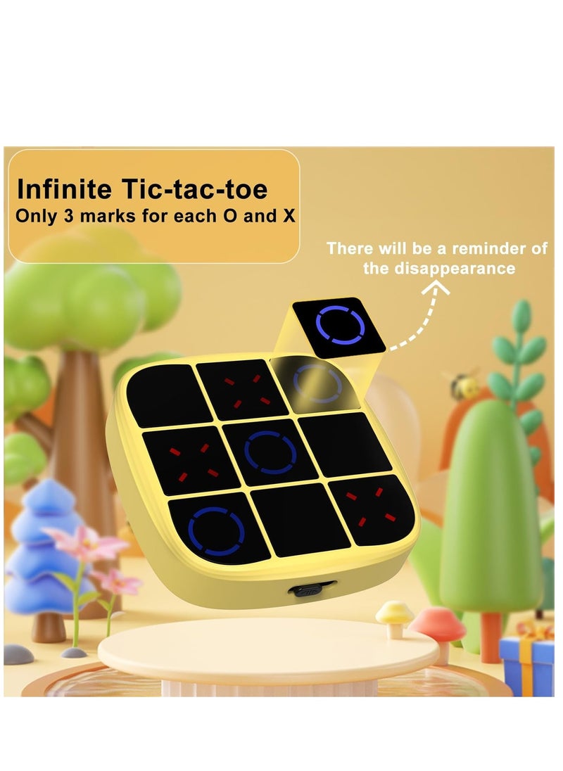 Electronic Tic Tac Toe Game, 4 in 1 Handheld Puzzle Game Console, Portable Board Game, Educational Toy Improve Memory and Concentration, Travel Fidget Toys for Kids and Adults