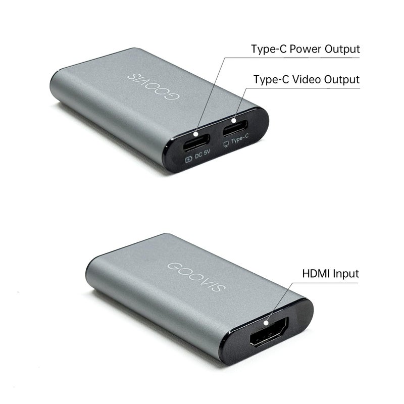 Goovis HC2.0 HDMI to USB Type-C Adapter â€“ 4K@60Hz, with Power Port for Head Mounted Displays and AR/XR Glasses; Compatible with PC, PS5, Blu-ray Players, Cameras, and More - Image 3