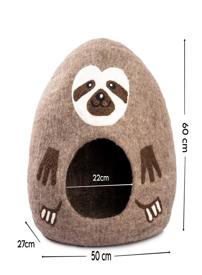 Woolygon Luxurious Eco-Friendly Merino Wool Cat Cave Bed Sloth - Foldable Hideaway Pod for Indoor Cats - Premium Felt Kitten Beds - Covered Cat House for Ultimate Cozy Comfort by Woolygon - Image 5