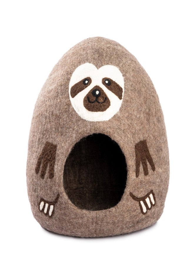 Woolygon Luxurious Eco-Friendly Merino Wool Cat Cave Bed Sloth - Foldable Hideaway Pod for Indoor Cats - Premium Felt Kitten Beds - Covered Cat House for Ultimate Cozy Comfort by Woolygon - Image 4