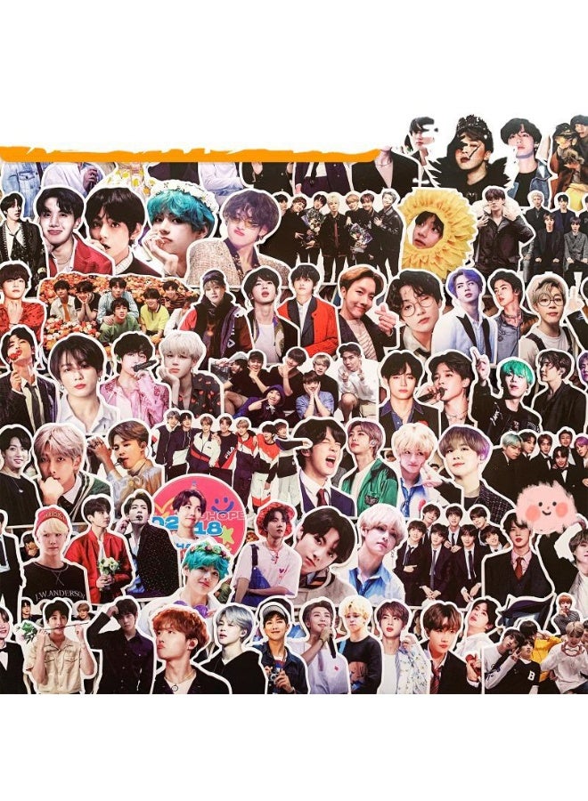 NIBEMINENT 110 Pcs Kpop BTS Deco Kit Waterproof Stickers, High Definition Printing Bright Colors, Suitable for Laptop Skateboard Luggage Water Bottle Guitar DIY - Image 2