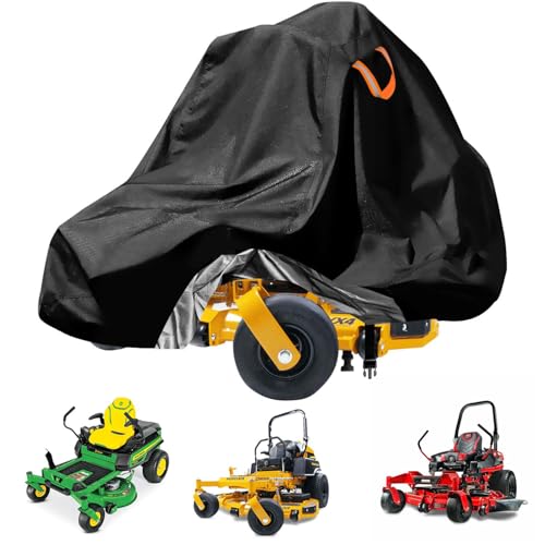Aibiley ZeroTurn Lawn Mower CoversWaterproof Outdoor Riding Mower CoverFits up to 60 Decks Rider Lawnmower Tractor Storage CoverDurable AntiUV 210D PolyesterReflective Strips 79Lx47Wx55H - Image 1