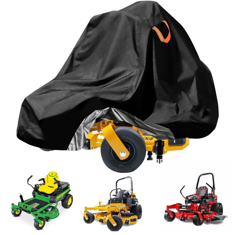 Aibiley ZeroTurn Lawn Mower CoversWaterproof Outdoor Riding Mower CoverFits up to 60 Decks Rider Lawnmower Tractor Storage CoverDurable AntiUV 210D PolyesterReflective Strips 79Lx47Wx55H - Image 2