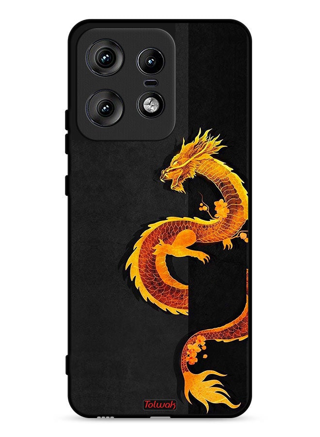 Tolwak Motorola Edge 50 Pro 5G Protective Case Cover Dragon Art - Image 1