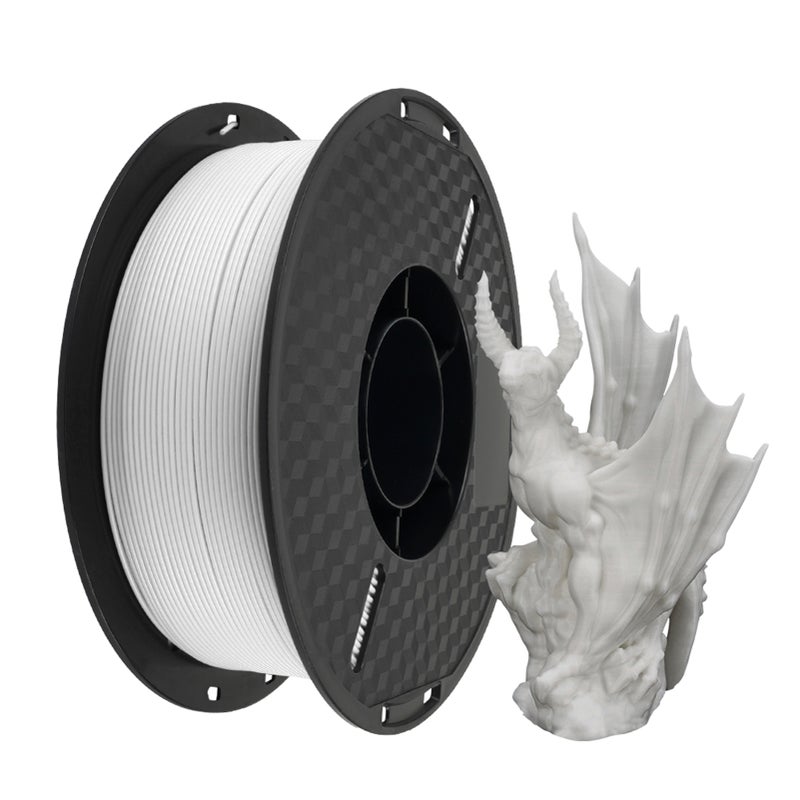 KINGROON 3D Printer HS-PLA Filament 1KG 1.75mm High Fluidity 3D Printing Material Degradable Eco- friendly Spool Dimensional Accuracy +/-0.02mm Standard 1 Roll - White - Image 1