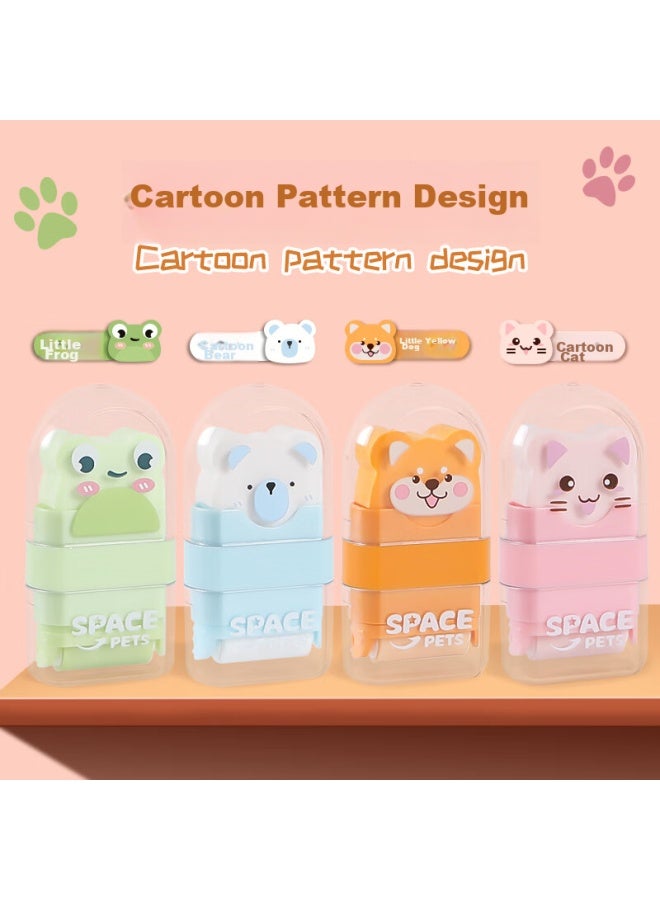 M.G Chenguang (M&G) Roller Eraser, Clean, No Residue, Low Debris, Double-Sided, Creative Cartoon Cute Animal Design, Kindergarten, Random Color, 5-Pack, Axpq5501 - Image 2