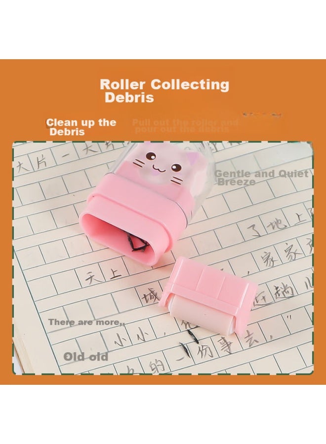 M.G Chenguang (M&G) Roller Eraser, Clean, No Residue, Low Debris, Double-Sided, Creative Cartoon Cute Animal Design, Kindergarten, Random Color, 5-Pack, Axpq5501 - Image 4