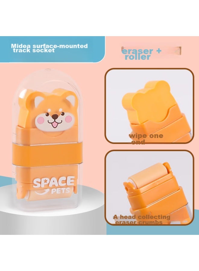 M.G Chenguang (M&G) Roller Eraser, Clean, No Residue, Low Debris, Double-Sided, Creative Cartoon Cute Animal Design, Kindergarten, Random Color, 5-Pack, Axpq5501 - Image 3