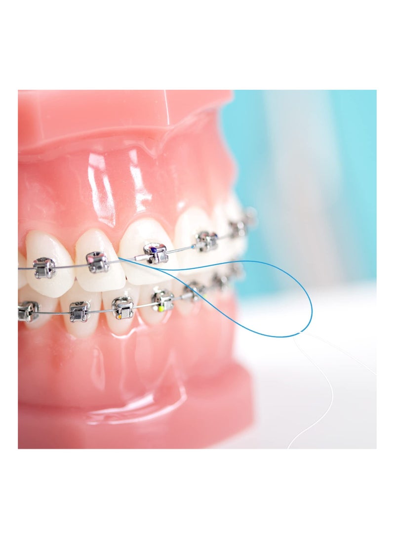 KASTWAVE Floss Threaders, Deep Clean Floss for Braces, Bridges, and Implants 210 Pcs (6 Pack), Blue - Image 5