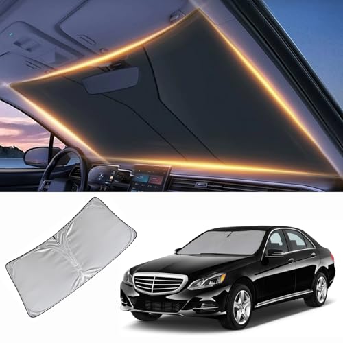 LZYYQX Windshield Sun Shade for Mercedes Benz EClass SClass Front Window Shades Cover for E200 E260 E300 E350 SLC Windshield Sun Visor Protector Car Accessories - Image 1