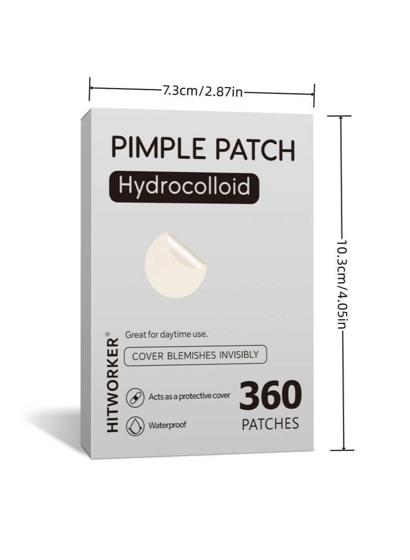 360-Pack Hydrocolloid Pimple Patches, 10mm & 12mm Sizes, Invisible, Waterproof, Skin-Friendly, Acne Spot Treatment Covers, Blemish Concealing Stickers, For Daytime Protection & Nurturing - Image 4
