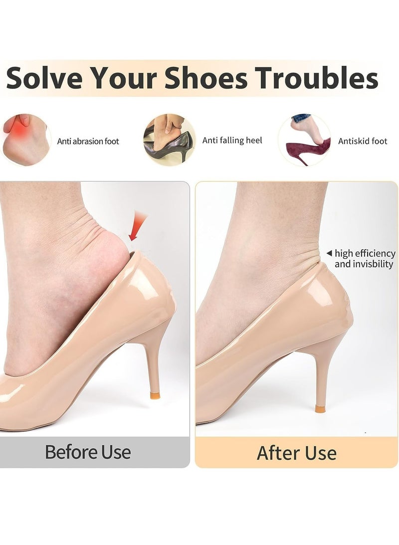 Oasisgalore 5 PCS Beige Heel Grips Liners - Self-Adhesive Inserts for Loose Shoes, Men, Women. - Image 3