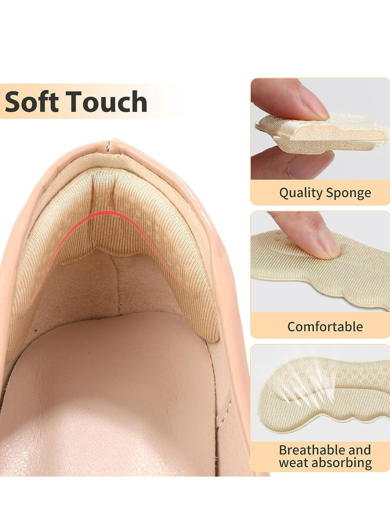 Oasisgalore 5 PCS Beige Heel Grips Liners - Self-Adhesive Inserts for Loose Shoes, Men, Women. - Image 4