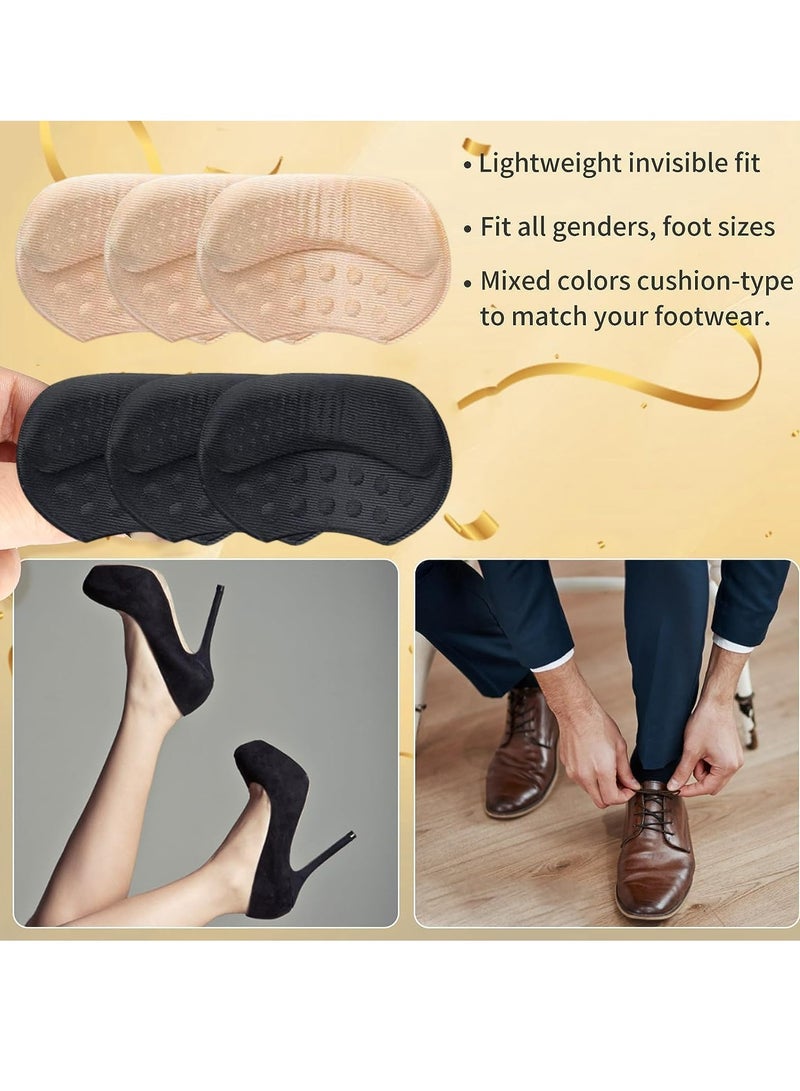 Oasisgalore 5 PCS Beige Heel Grips Liners - Self-Adhesive Inserts for Loose Shoes, Men, Women. - Image 5