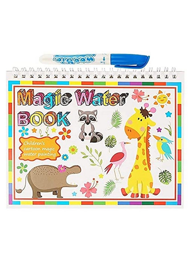 Chocozone Reusable Magic Water Book for Kids with 4 Pages Colouring Book for Kids Activity Pad Toys for 3 Years Old (Giraffe) - Image 1