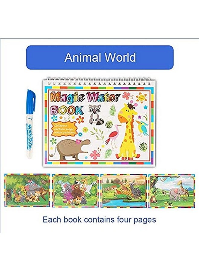 Chocozone Reusable Magic Water Book for Kids with 4 Pages Colouring Book for Kids Activity Pad Toys for 3 Years Old (Giraffe) - Image 2