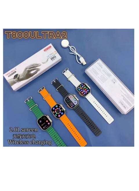 T800 Ultra 49mm Series 2.2 Inch Men and Women Fitness Watch Fashion Sports Sleep Monitoring APP, Waterproof Watch for iOS and Android