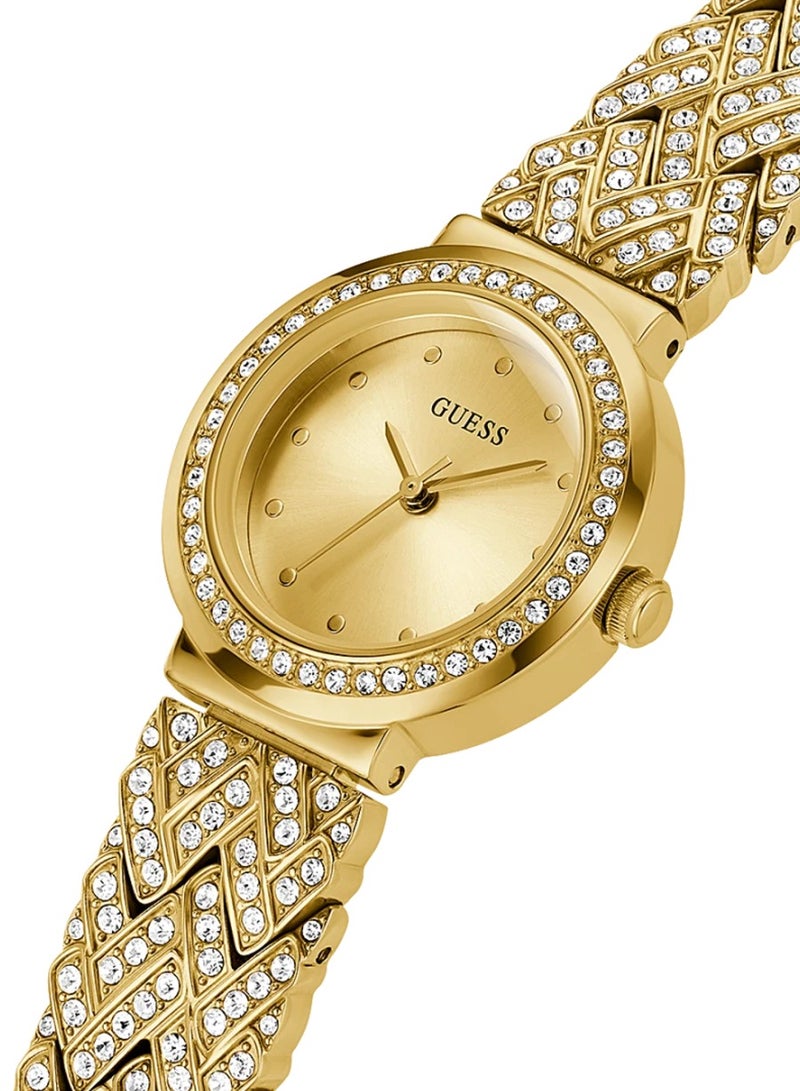 Guess Womens Treasure Gold Tone Case Gold Tone Stainless Steel Watch GW0476L2 - Image 4