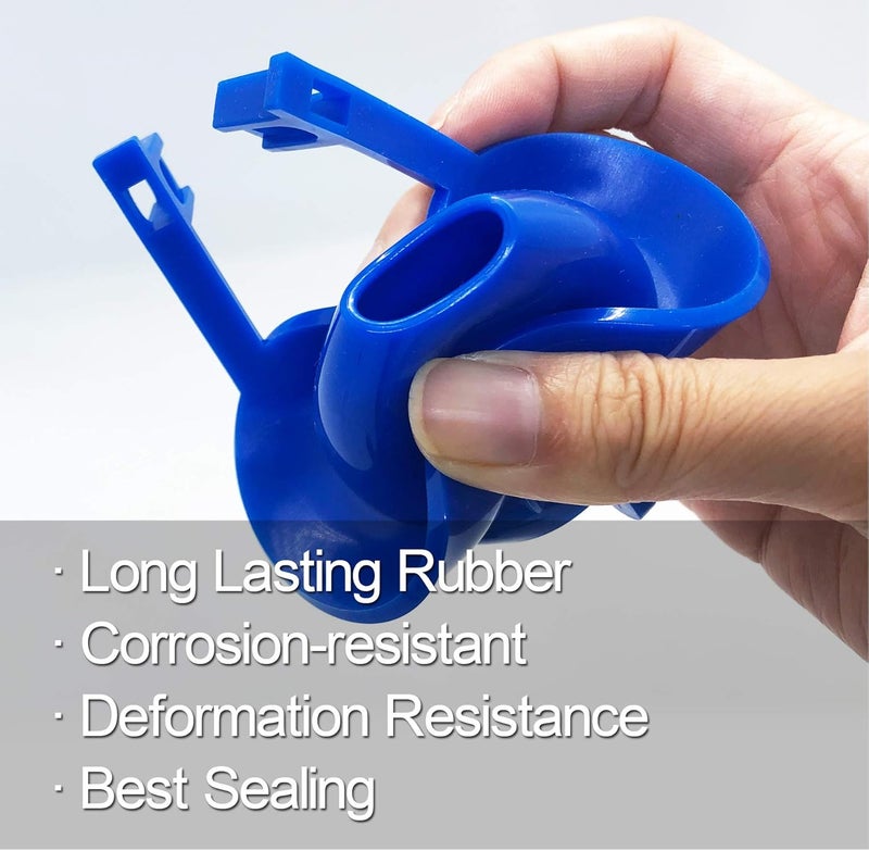 Uming Toilet Flapper Replacement kit 2 inch (2 Pack) Universal for American Standard Toilet Easy to Install with Stainless Chain & Long Lasting Rubber fit 2'' Flush Valve Toilet Leaking Flapper - Image 3