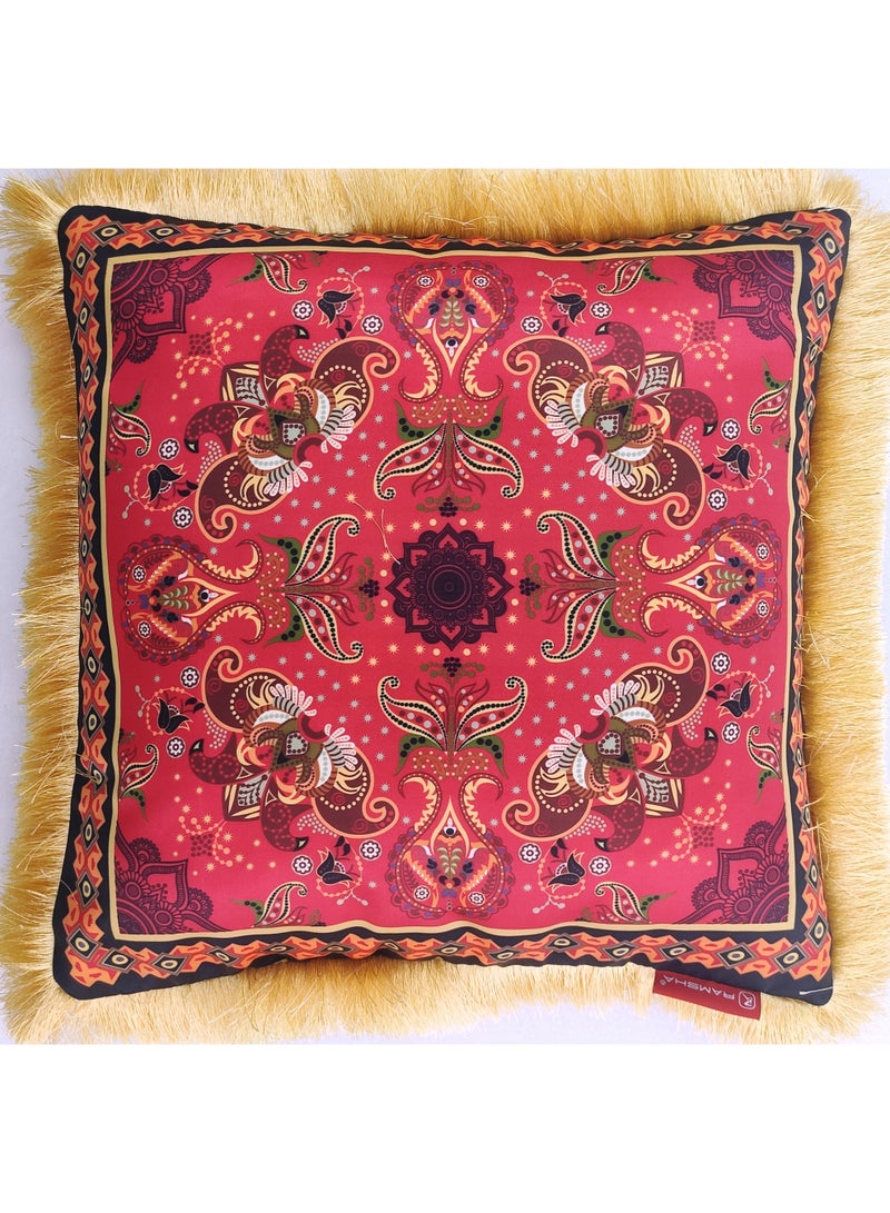 Ramsha Multi Color Polyester Cushion with Filler Cushion for Floor,throw cushion,sofa cushion Bed, Couch - CS 060 (45x45cm) - Image 2
