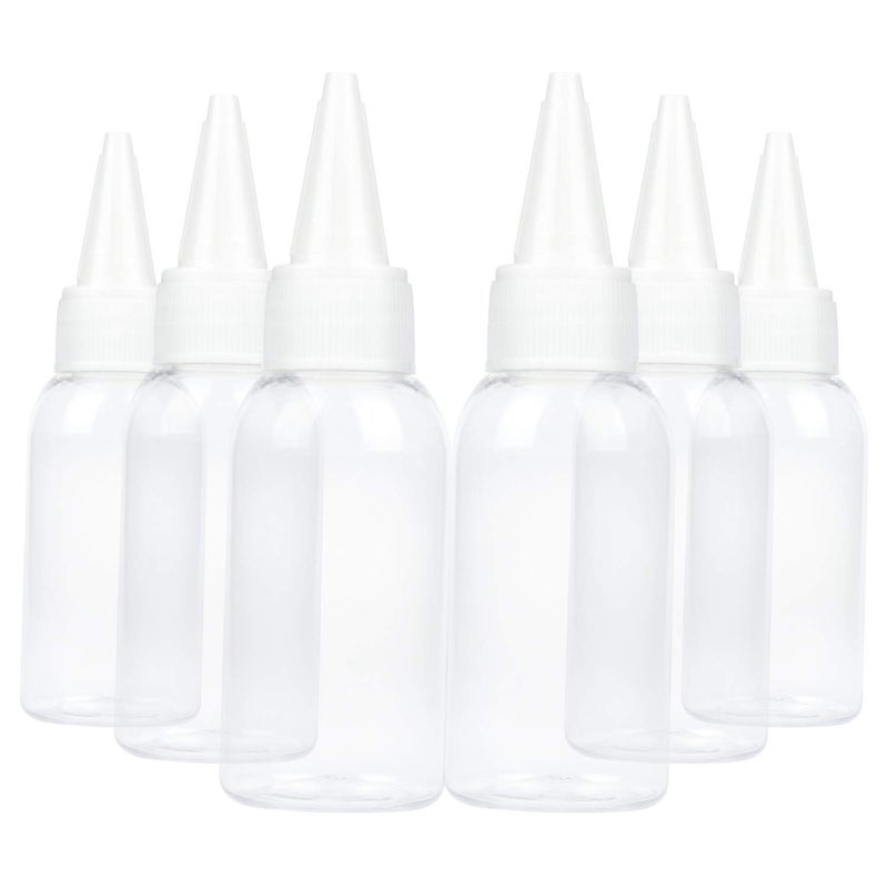 TRENDBOX 1oz / 30ml Plastic Bottle Pointed Mouth Top Cap for Essential Oils, Liquid - 6 Pack - Image 1