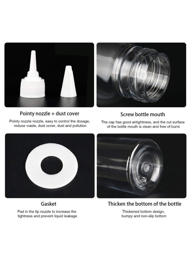 TRENDBOX 1oz / 30ml Plastic Bottle Pointed Mouth Top Cap for Essential Oils, Liquid - 6 Pack - Image 4