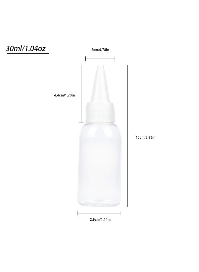 TRENDBOX 1oz / 30ml Plastic Bottle Pointed Mouth Top Cap for Essential Oils, Liquid - 6 Pack - Image 3