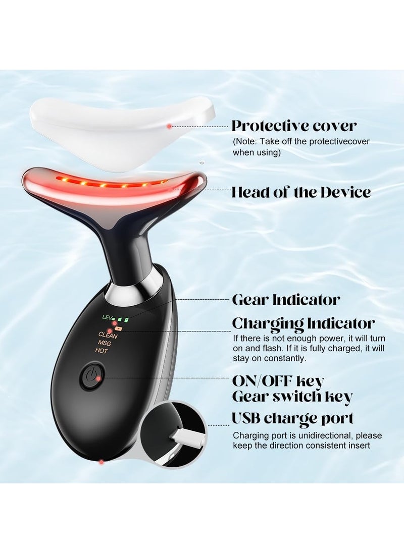 Zashe Neck & Face Massager Face Sculpting Tool – 3 Color Modes & Vibration for Facial Massage, Reduces Double Chin, Lifts & Firms Skin Multicolour  - Image 2