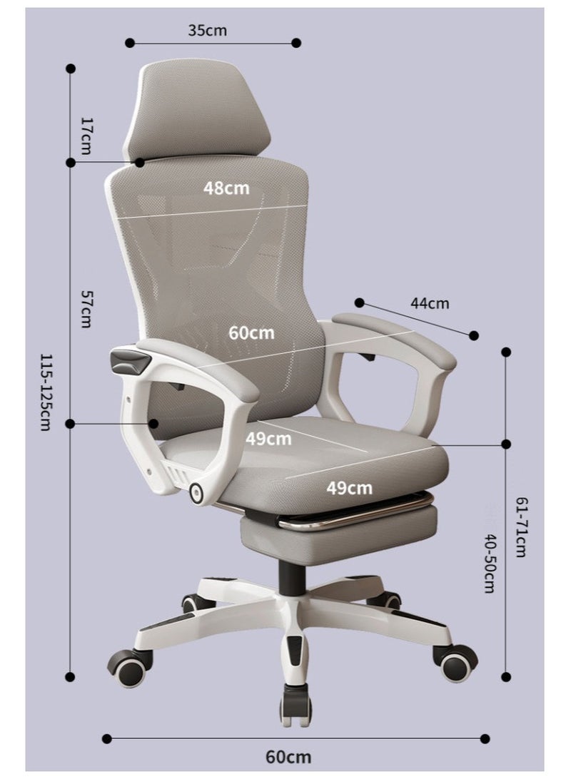  CityRiya-Long كرسي مكتب ، كرسي مكتب كمبيوتر ، كراسي ألعاب مريحة ، كرسي مكتب مكتب المكتب المنزلي ، كرسي شبكي ، كراسي ألعاب مريحة مع رأس مريح وظهر ، كرسي مهمة شباك دوارة - Image 4