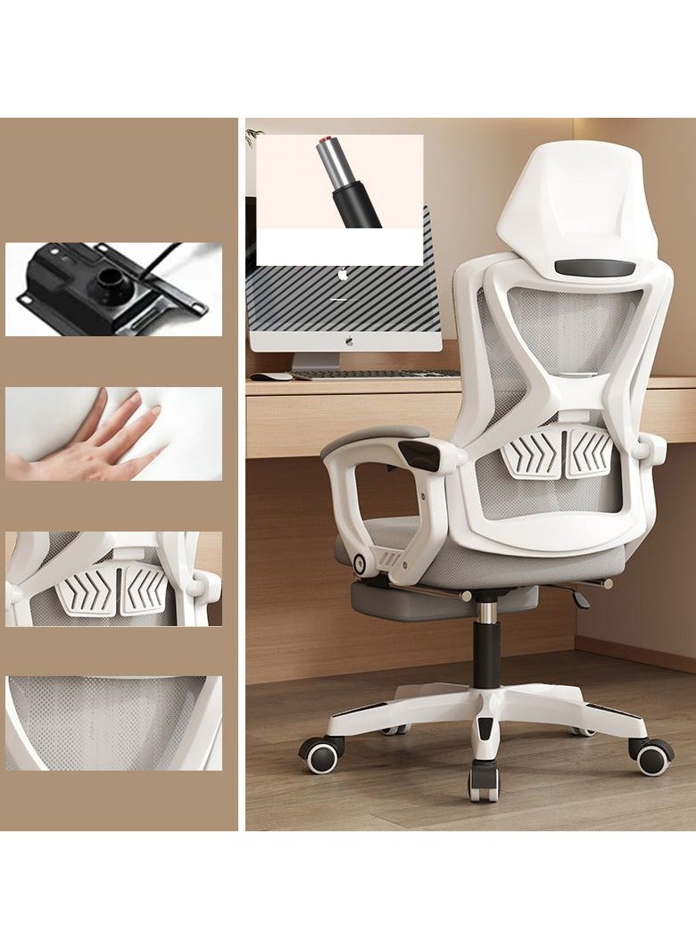  CityRiya-Long كرسي مكتب ، كرسي مكتب كمبيوتر ، كراسي ألعاب مريحة ، كرسي مكتب مكتب المكتب المنزلي ، كرسي شبكي ، كراسي ألعاب مريحة مع رأس مريح وظهر ، كرسي مهمة شباك دوارة - Image 5