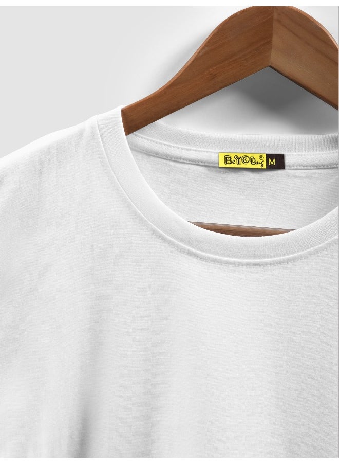 White Plain T-shirt For Men