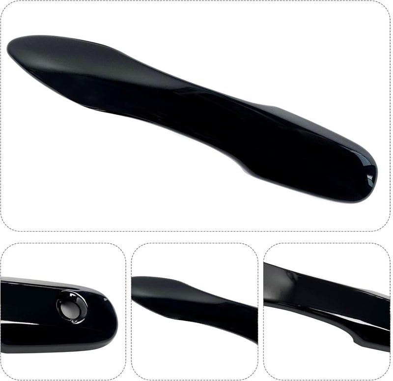 BENXUTO Door Handle Cover Trim Compatible with Toyota Camry 2018-2025 /Corolla 2019-2025 /Avalon 2019-2022 /Pruis Hatchback 2016-2024 Car Accessories Exterior Door Handles without Smart Key Holes Glossy Black - Image 5