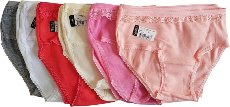 Tutku 0834 Girl Thin Waist Pinar Bato-Slip-Panties - 12 Piece Combination  - Image 1