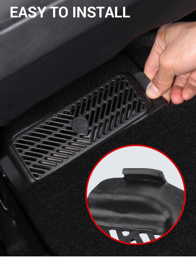 Tesla Model 3 Backseat Air Vent Cover, 2 Pack, Compatible with 2016-2023, Protects Rear Under Seat Air Flow Grille - Image 3