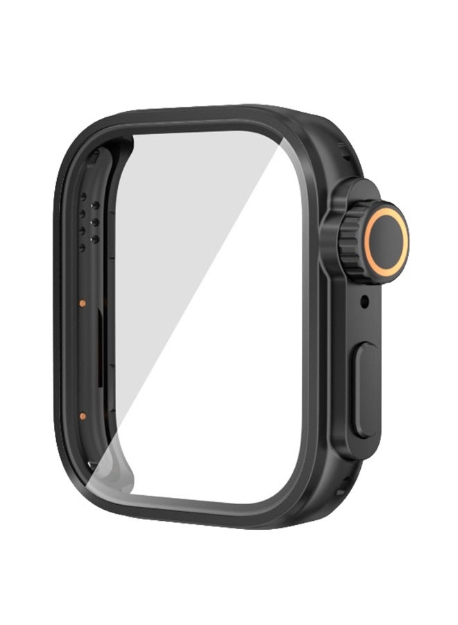 Full Coverage Case with Screen Protector Compatible with Huawei Watch Fit 4 Pro PC and Real Glass Protective Case Cover Smart Watch Accessories (Black)  - Image 5