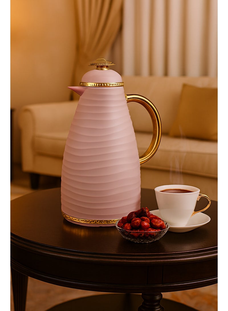 باصرة ترمس شاي فاخر باصرة وردي بحجم 1.5 لتر