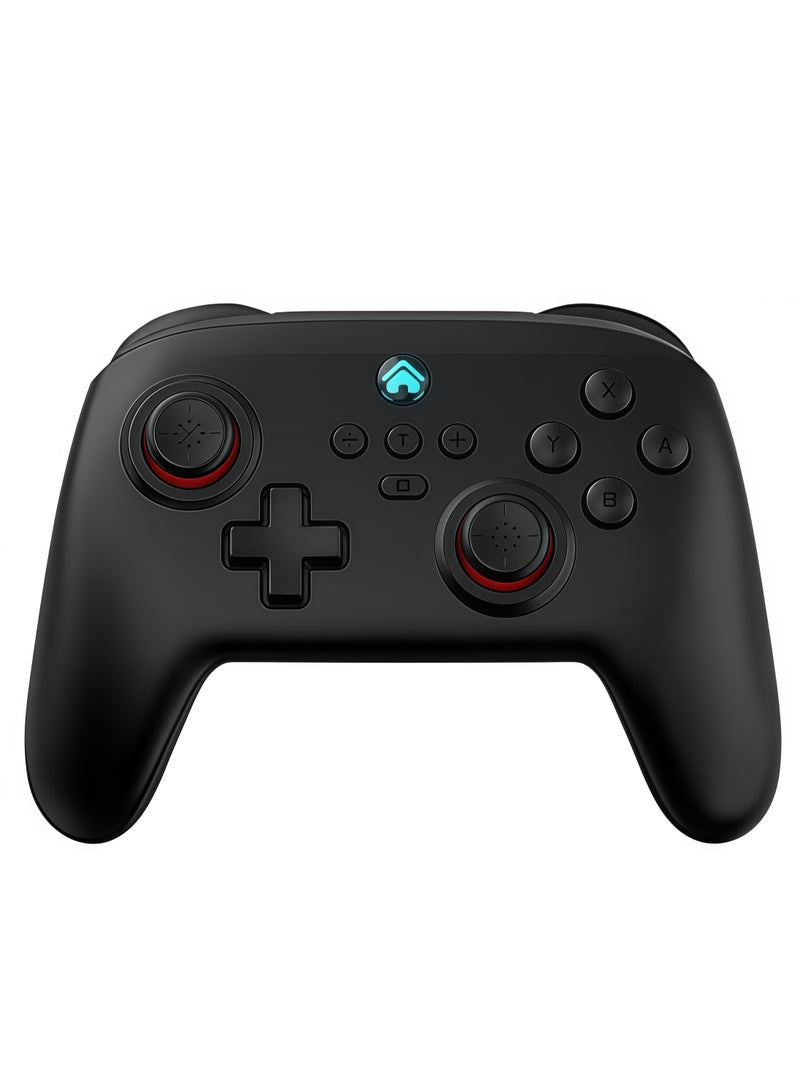 Wireless Switch Controllers, 6-Axis Gyro, Turbo Function, Compatible with Switch/PC (Wireless)/iOS/Android, All Functions Included with a Stylish Design, Comes with Wireless Receiver - Black - Image 1