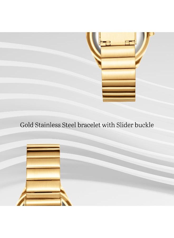 KENNETH SCOTT Kenneth Scott K24506-GBGW Women's Analog Display Watch & Stainless Steel Strap Gold  - Image 4