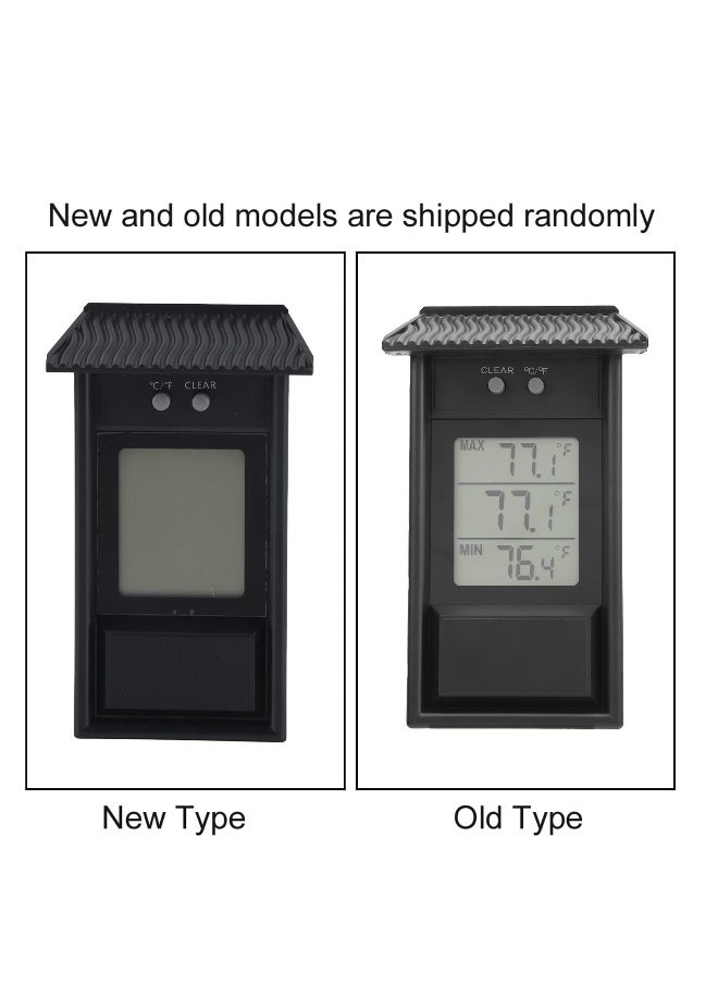 Generic Digital Greenhouse Thermometer with Hook up ℃ or ℉ Display Maximum and Minimum Temperature Monitoring with memory function for Garden Greenhouse Indoor Room Home Refrigerator Greenhouse Black  - Image 2