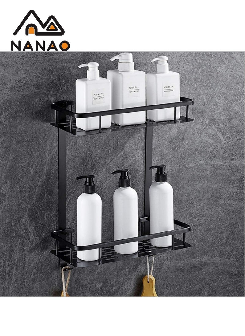 2-Tiers Shower Adhesive Bathroom Organizer, No Drilling, Large Capacity, Rustproof Stainless Steel Bathroom Shower Organizer, Shower Shelf for Inside Shower (black) - pzsku/ZDFAACAE2C18AD036EE1DZ/45/_/1719297933/b109fb47-e4bf-4310-8094-21ad0ce8bf26