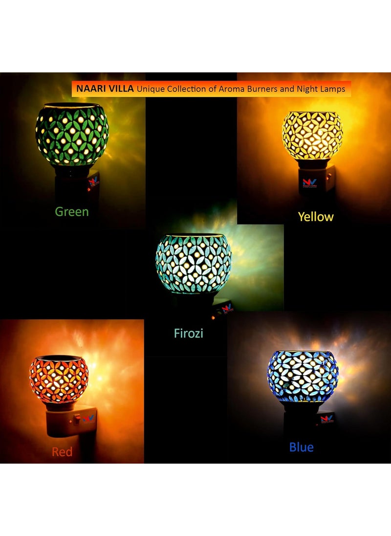 NAARI VILLA NAARI VILLA Electric Camphor Kapoor Dani Aroma Burner and Night Lamp for Home Office Restaurant Banquet Hall with On Off Switch for Fragrance Attractive Ambience Direct Plug in Wall SocketM6YELLOW  - Image 2