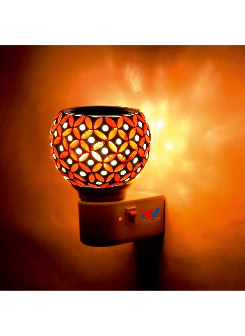 NAARI VILLA NAARI VILLA Electric Camphor Kapoor Dani Aroma Burner and Night Lamp for Home Office Restaurant Banquet Hall with On Off Switch for Fragrance Attractive Ambience Direct Plug in Wall SocketM6YELLOW  - Image 5